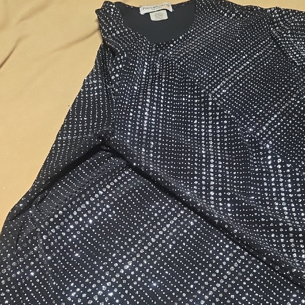 Notations Black and Silver Patterned Sweater - image 3